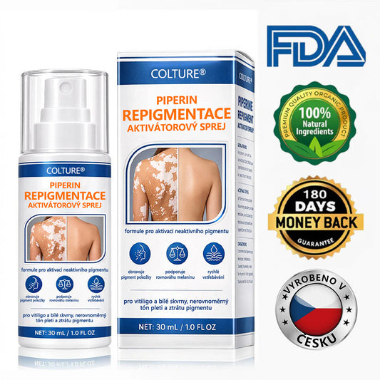✅COLTURE® Piperine Repigment Aktivátor Sprej |⚡ Pro reaktivaci spících pigmentových buněk a obnovení přirozené barvy pleti.