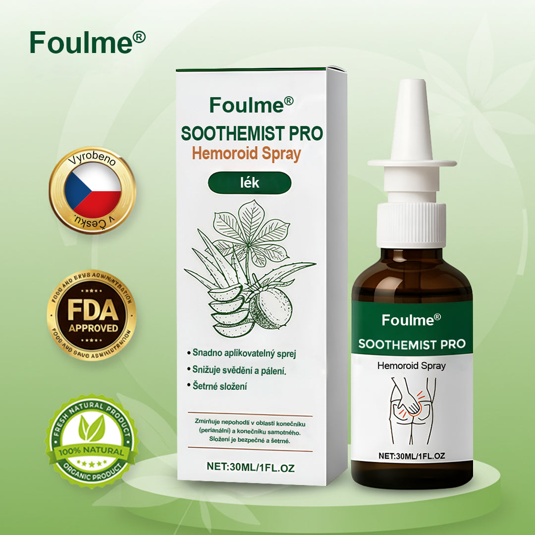 Foulme® SootheMist PRO – diskrétní bezdotyková péče při nepohodlí spojeném s hemoroidy📦