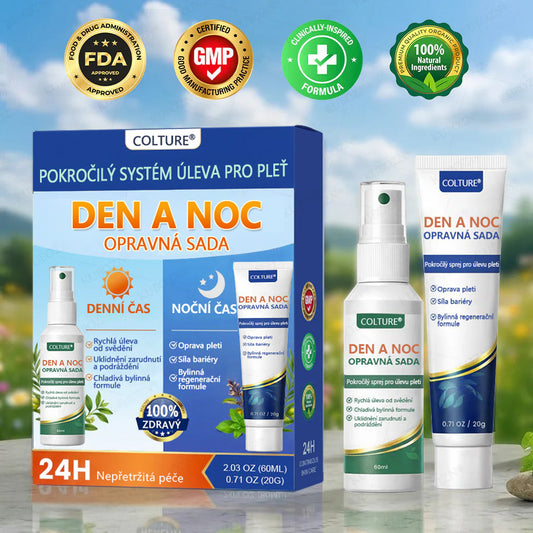 COLTURE® Systém pro denní a noční péči o ekzémy –⚡ dvojbalení bez steroidů pro úlevu od intenzivního svědění, zarudnutí a porušené pokožky (akční nabídka)✨🌱