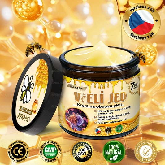 🐝Dermatologicky a klinicky testováno👩‍⚕️🐝APKAPK®Bee Venom Krém na obnovení pleti🐝 pomáhá při léčbě kožních problémů, jako jsou: vrásky, jizvy, pigmentové skvrny, strie, akné, psoriáza, ekzém, kožní změny, podráždění, záněty a další kožní problémy.