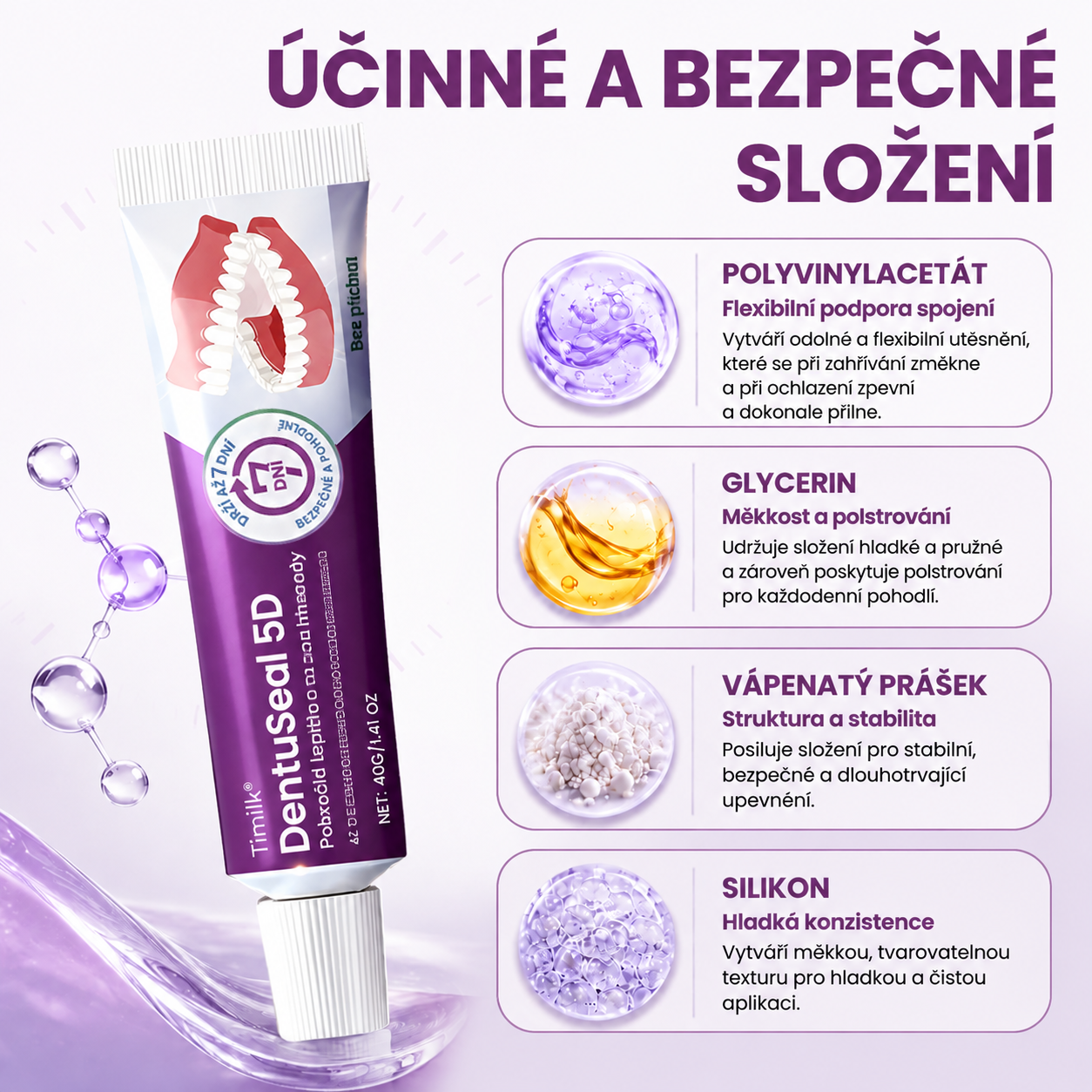 Timilk® DentuSeal 5D Advanced – flexibilní a polstrované uchycení až na 7 dní🎁