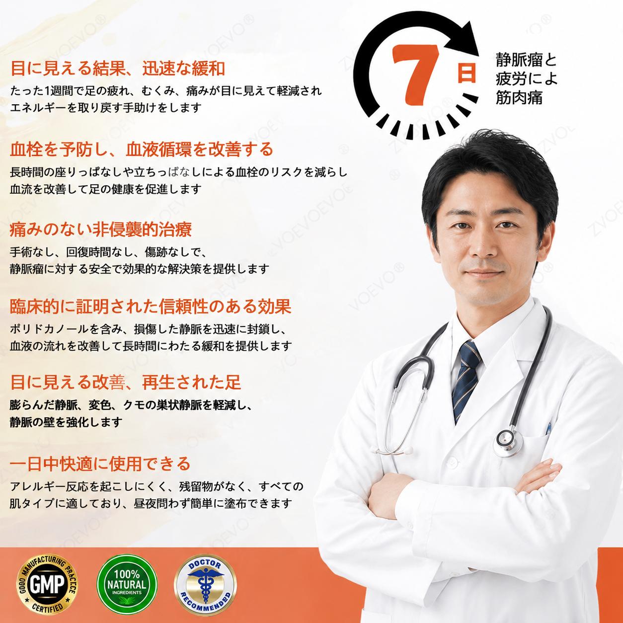 ☘️【厚生労働省認可・GMP準拠】Zvoevo® Vein Ease マイクロニードルケアパッチ（クモ状静脈・静脈瘤・むくみ・脚の疲れに）⭐️