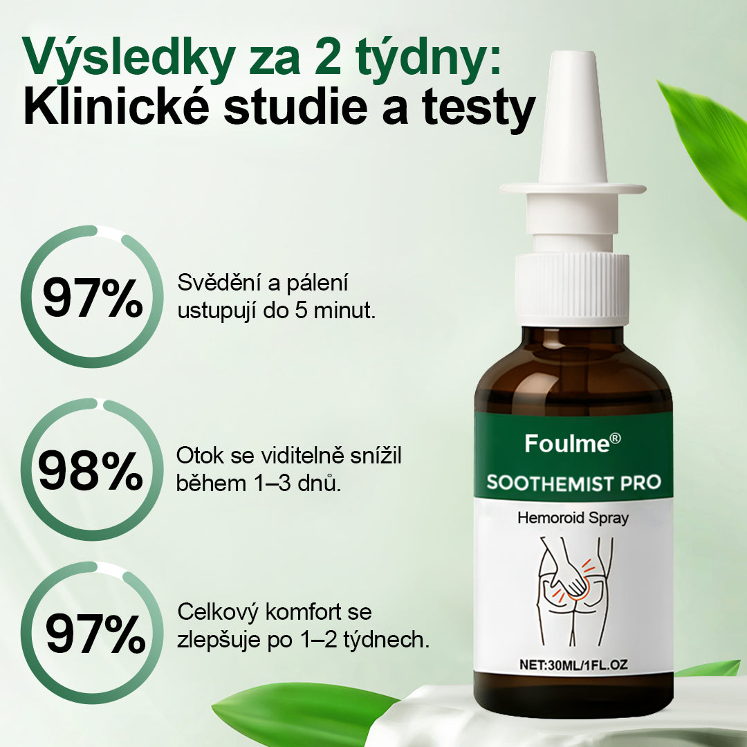 Foulme® SootheMist PRO – diskrétní bezdotyková péče při nepohodlí spojeném s hemoroidy📦