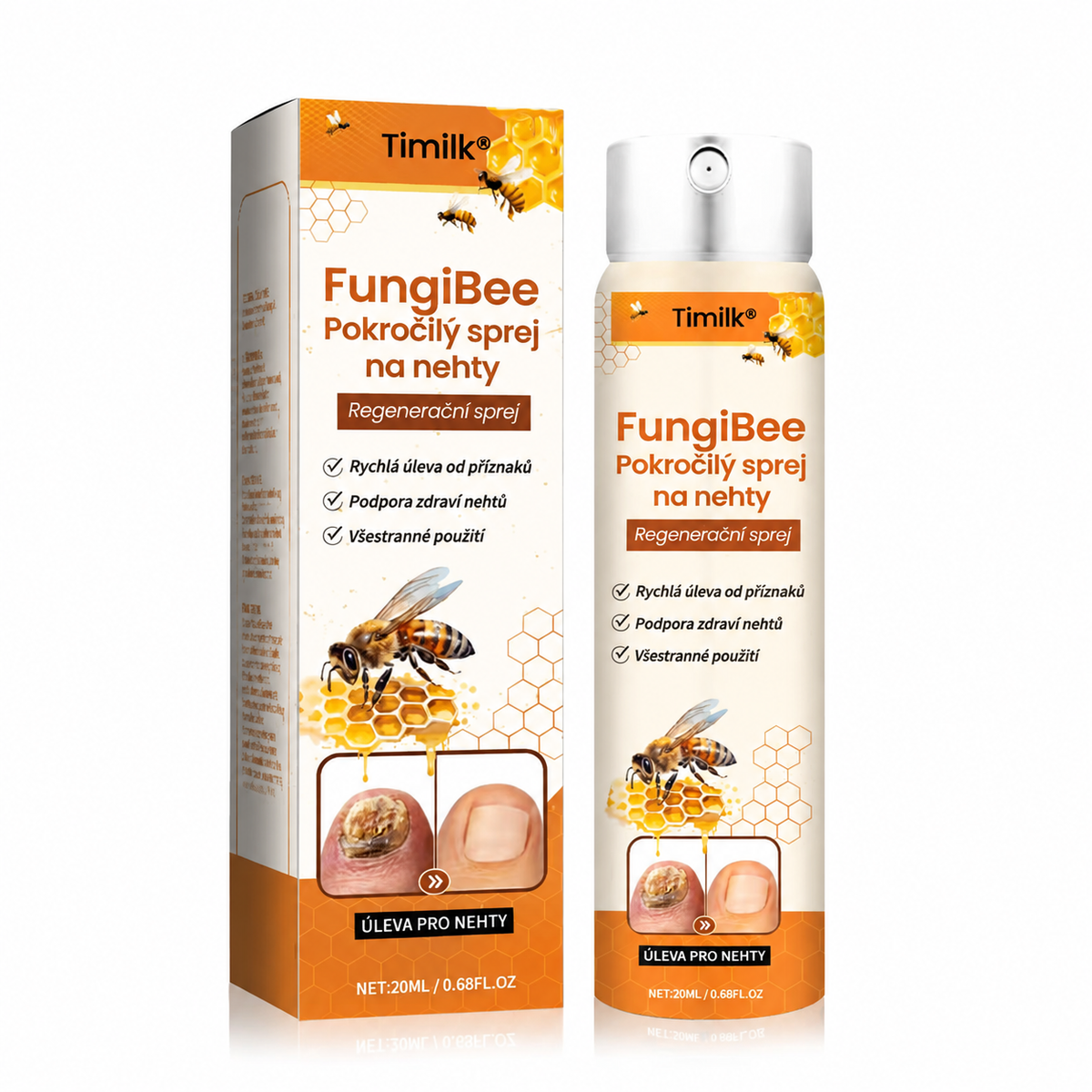 Timilk® FungiBee Advanced – Regenerační sprej pro oslabené nehty🎁