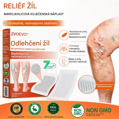 ☘️ Zvoevo® Vein Ease mikrojehličkové náplasti (pro zlepšení stavu pavoučích žil, křečových žil a otoků a únavy nohou)