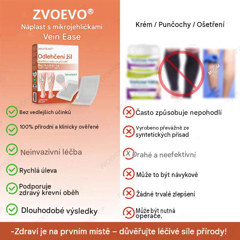 ☘️ Zvoevo® Vein Ease mikrojehličkové náplasti (pro zlepšení stavu pavoučích žil, křečových žil a otoků a únavy nohou)